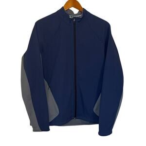 Pearl Izumi Jacket Men Large Blue Mountain Bike Bicycle Cycling Outdoor Full Zip